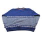 Vintage 1990s Norwool Wool Knit Abstract Pattern Sweater Men's L