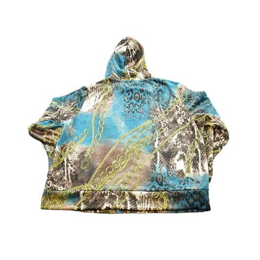 Vintage Y2K Mirror Image Full Zip Velour Hoodie Sweatshirt Women's XL
