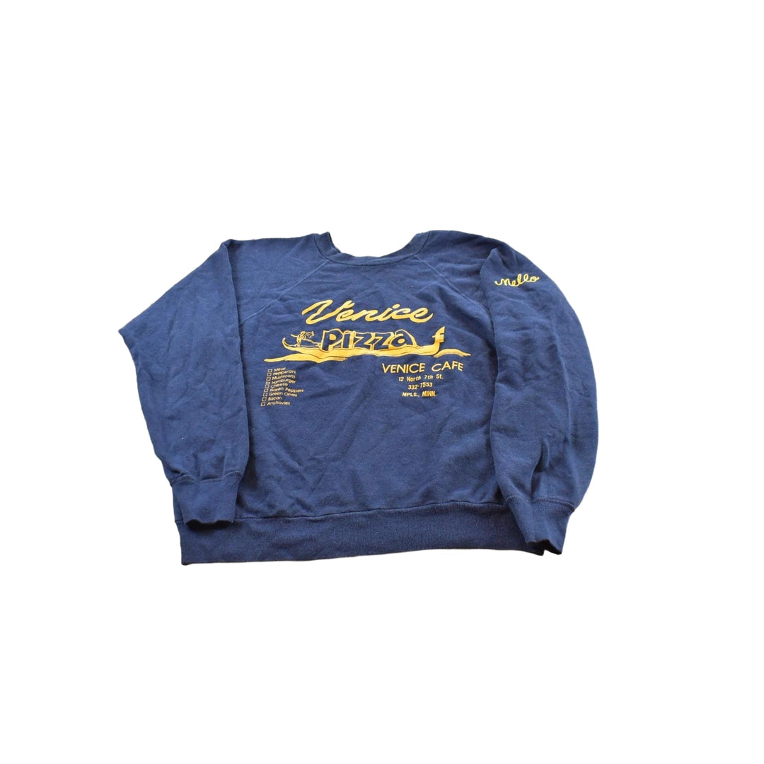 Vintage 1980s Venice Pizza Promotional Souvenir Crewneck Sweatshirt Men's S