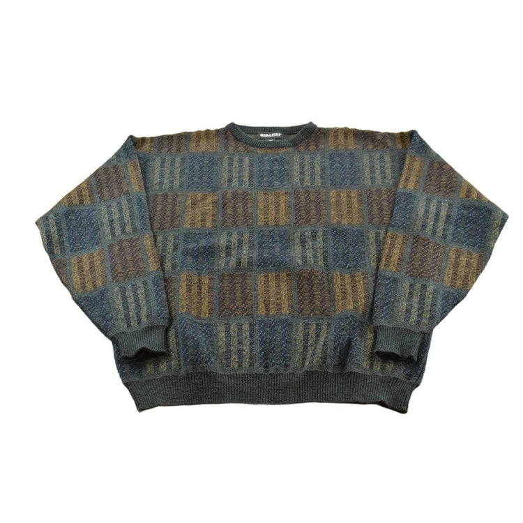 Vintage 1990s Serafini Acrylic Knit Crewneck Sweater Men's L