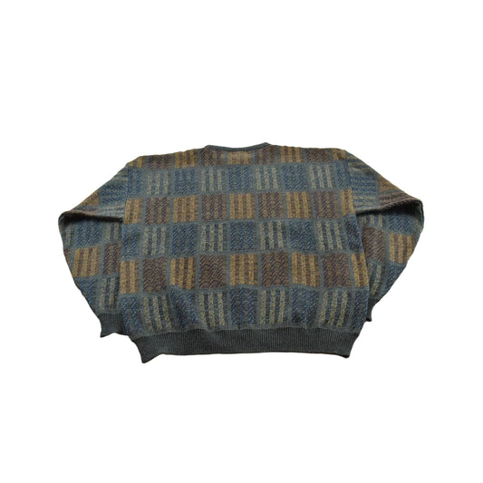 Vintage 1990s Serafini Acrylic Knit Crewneck Sweater Men's L