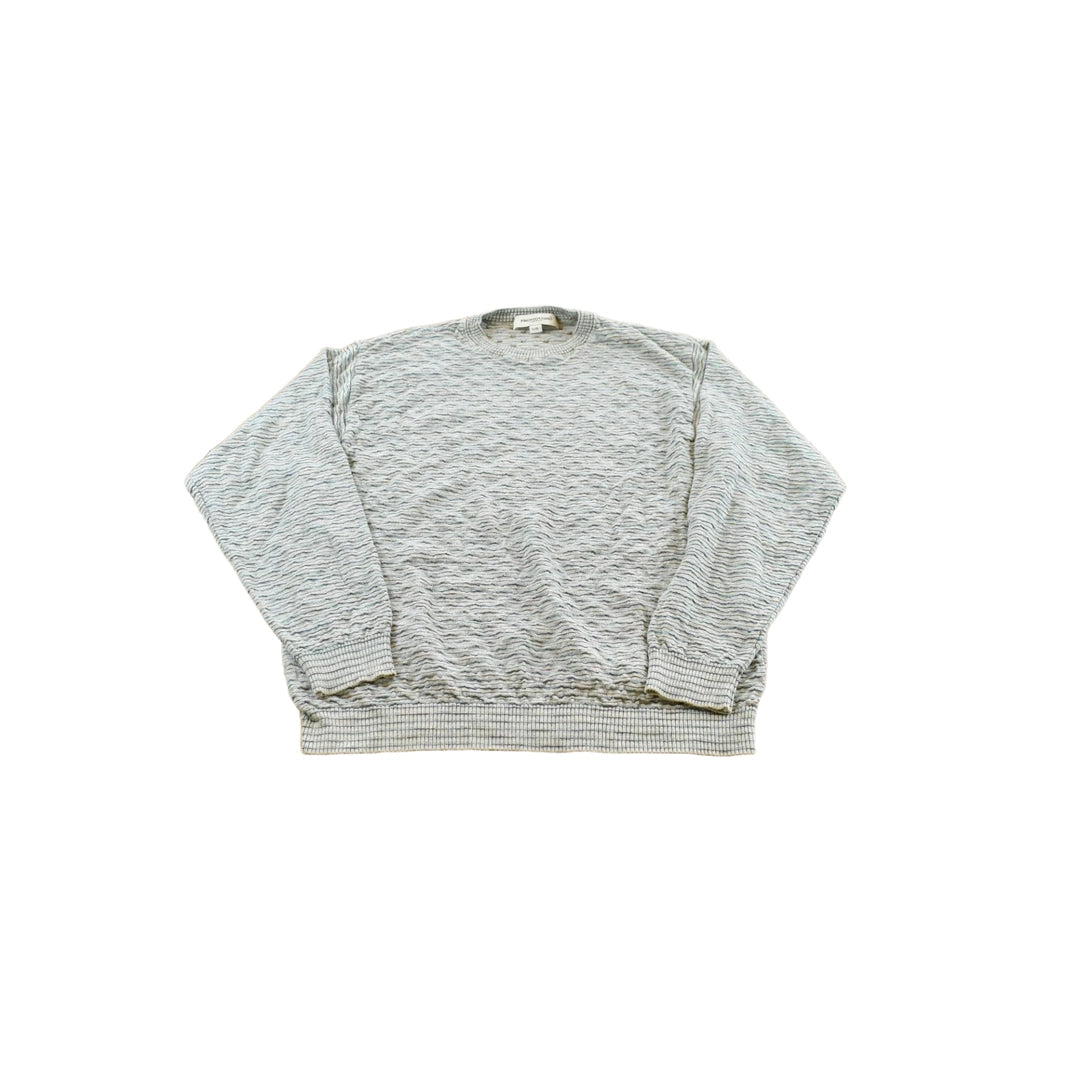Vintage 1990s Pronto Uomo Striped Cotton Acrylic Knit Crewneck Sweater Men's S