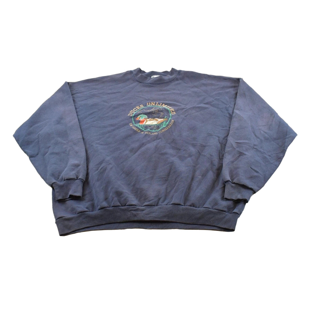 Vintage 1990s Ducks Unlimited Embroidered Crewneck Sweatshirt Men's XL