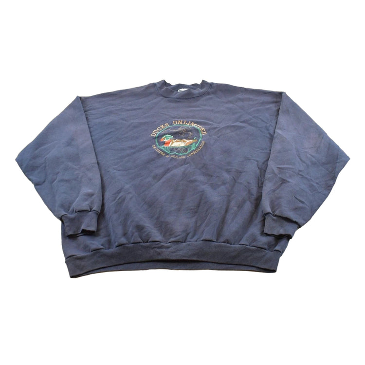 Vintage 1990s Ducks Unlimited Embroidered Crewneck Sweatshirt Men's XL
