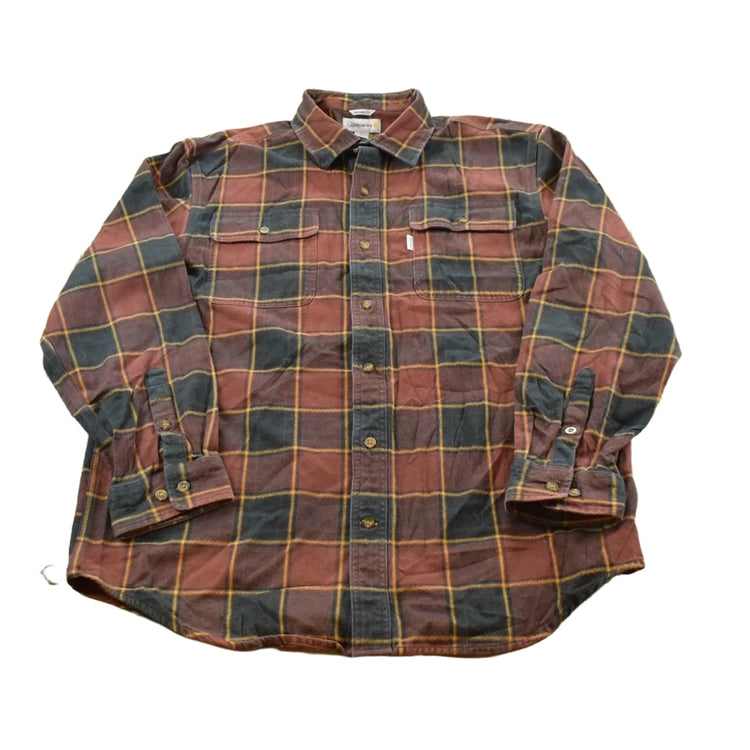 Vintage 2000s Carhartt Plaid Button Up Flannel Shirt Men's L