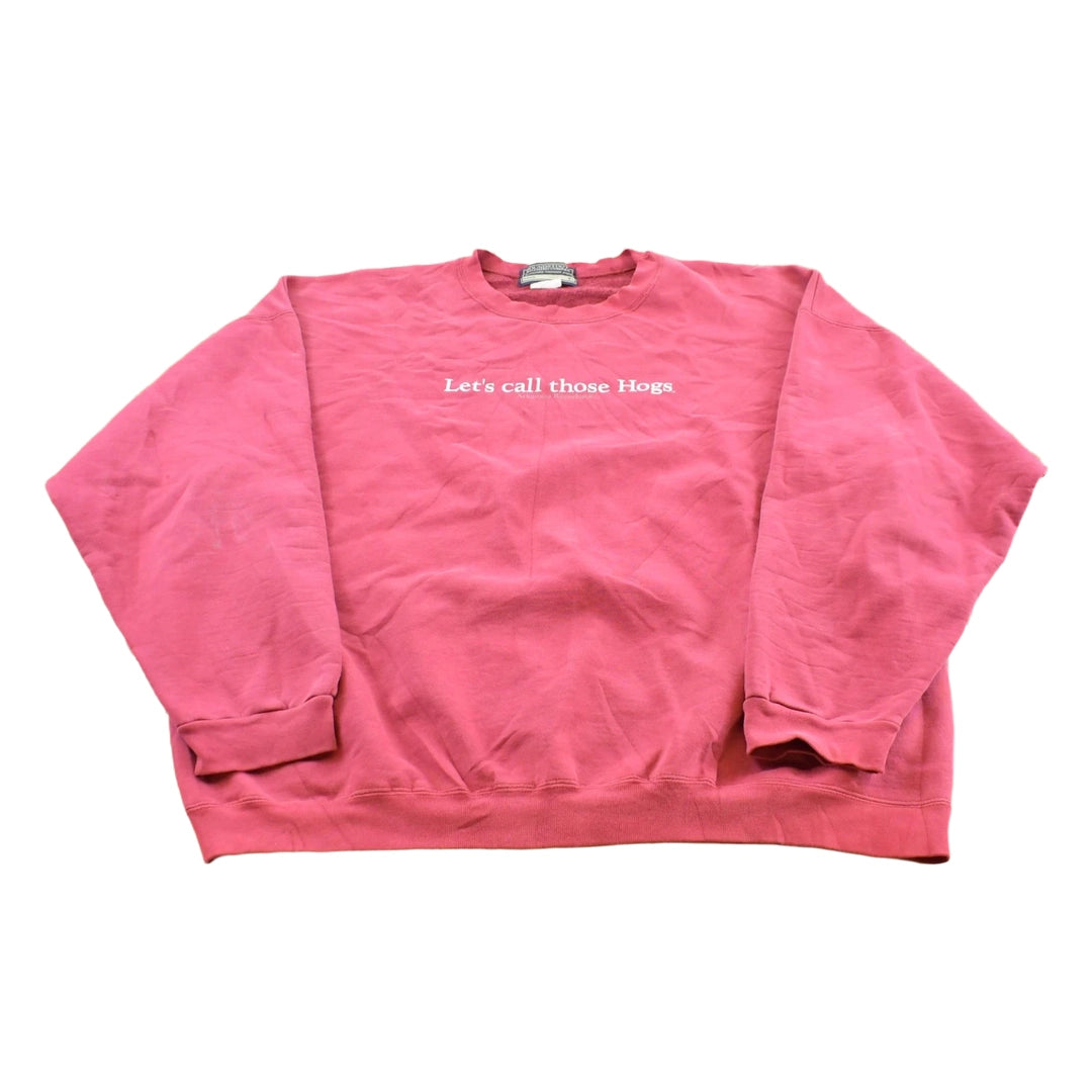 Vintage 1990s University of Arkansas Razorbacks Call Those Hogs Collegiate Sweatshirt Men's XL