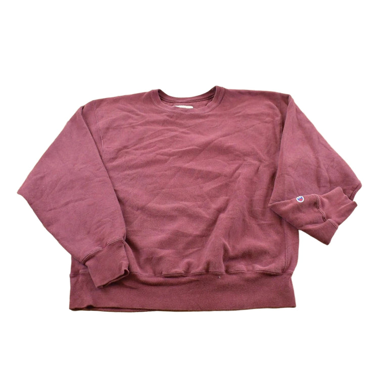 Vintage 2000s Champion Blank Maroon Reverse Weave Crewneck Sweatshirt Men's L