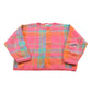 Vintage 1990s Gallagher Plaid Mohair Blend Knit Crewneck Sweater Women's L