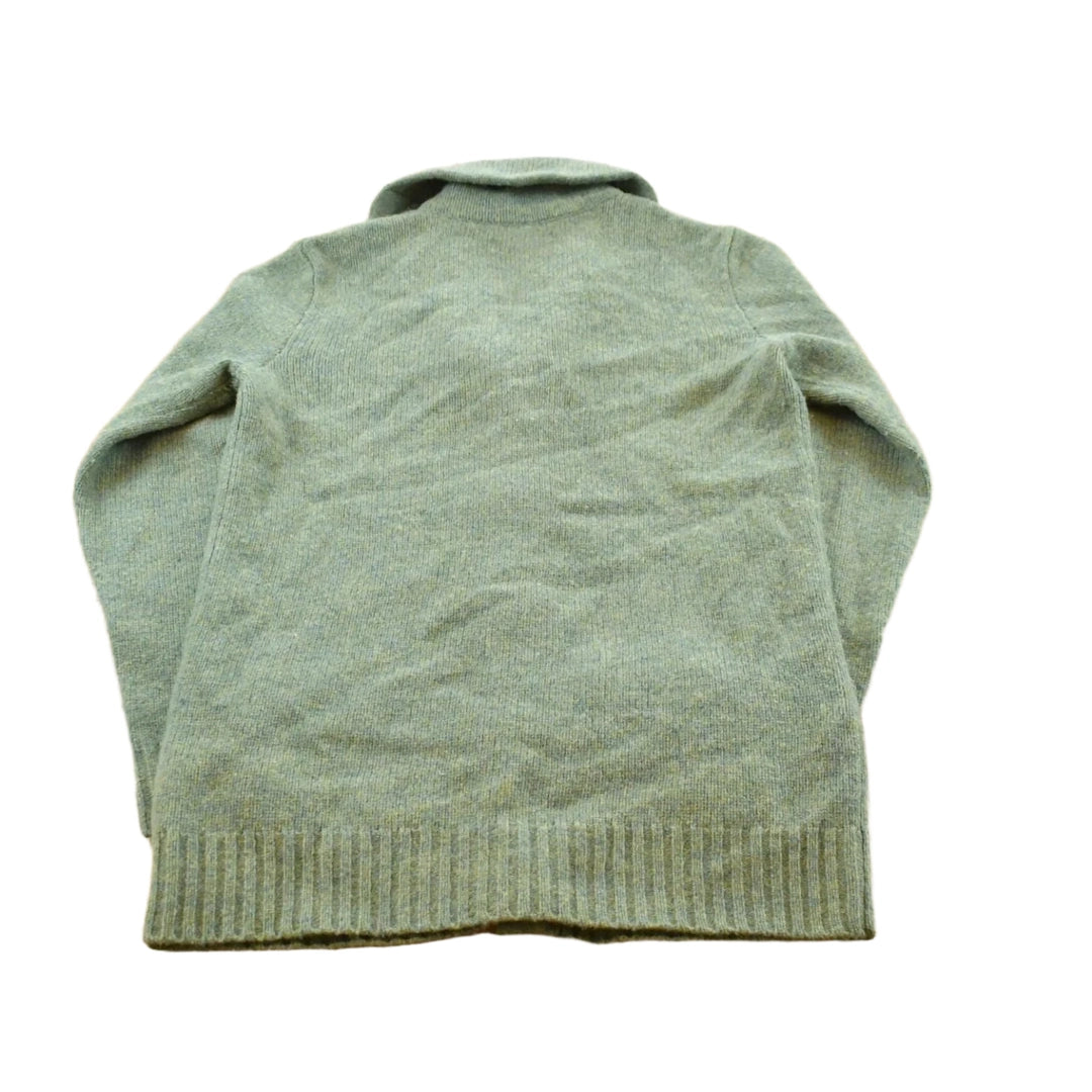 Vintage 2000s Ralph Lauren Rugby Wool Knit Shawl Collar Cardigan Sweater Women's M
