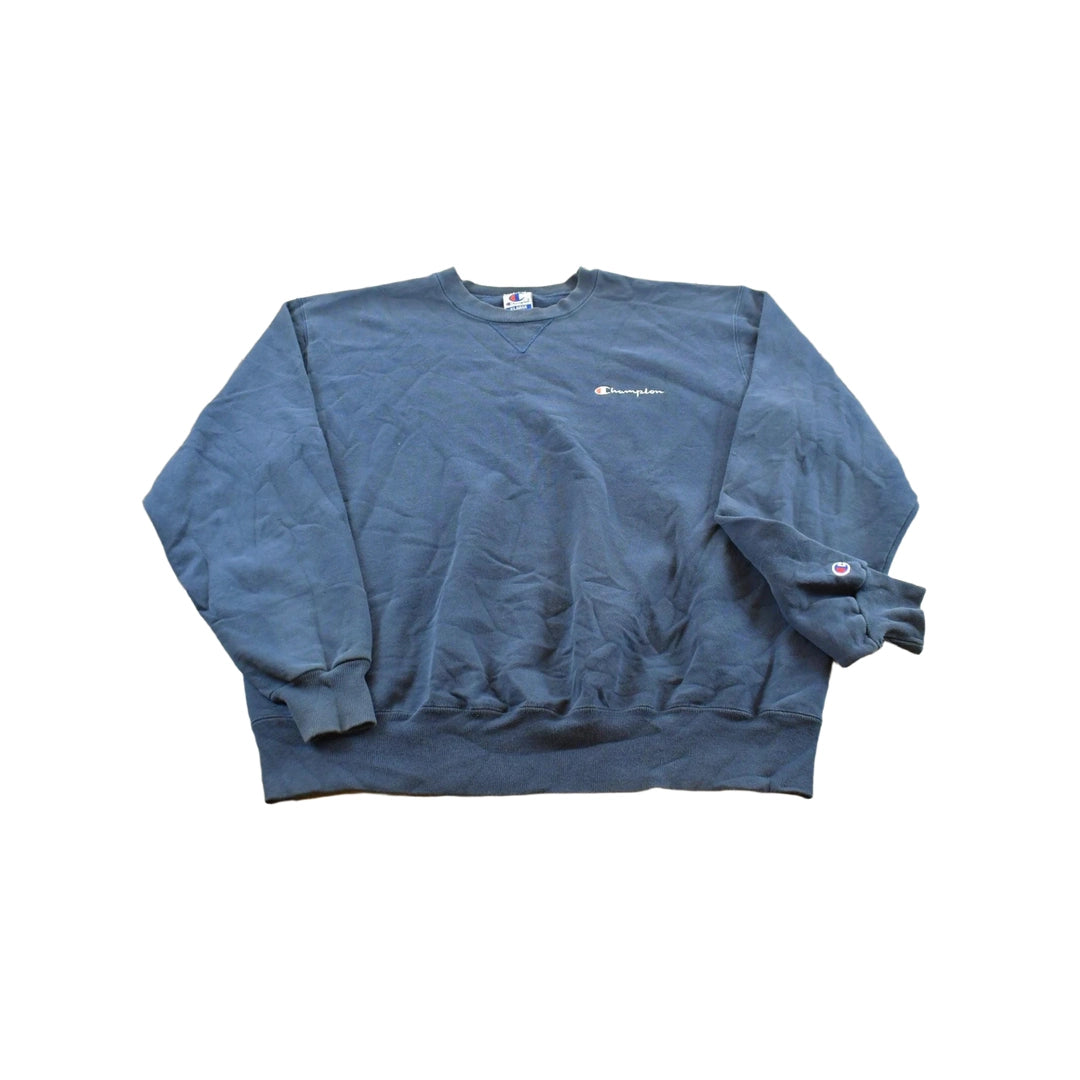 Vintage 1990s Champion Spellout Crewneck Sweatshirt Men's XL