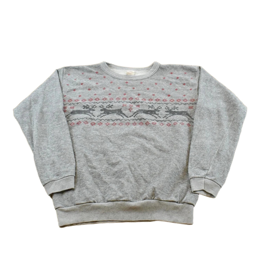 Vintage 1980s Reindeer Crewneck Sweatshirt Men's S