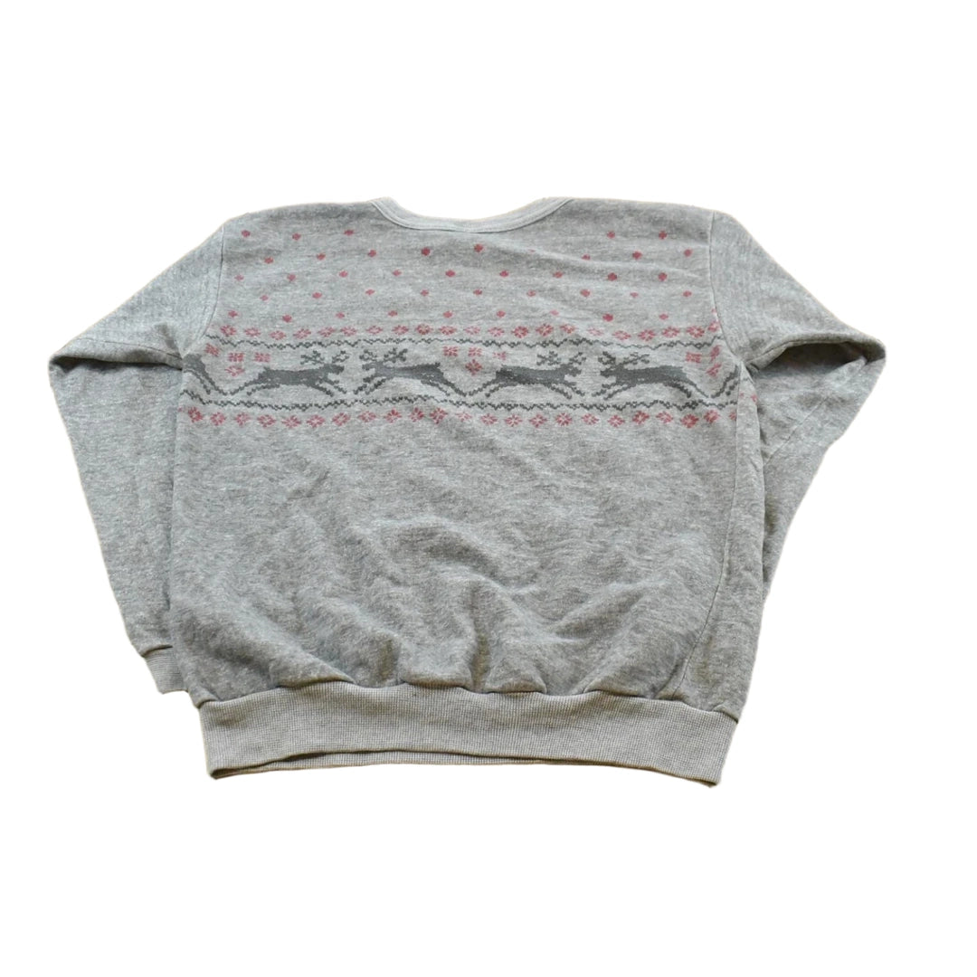 Vintage 1980s Reindeer Crewneck Sweatshirt Men's S
