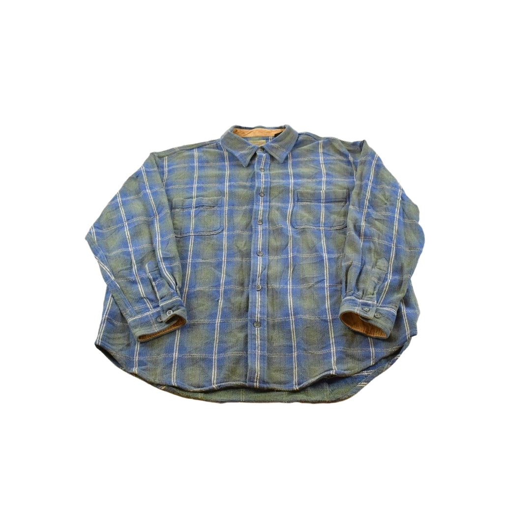 Vintage 2000s St. John's Bay Flannel Plaid Button Up Shirt Men's XL