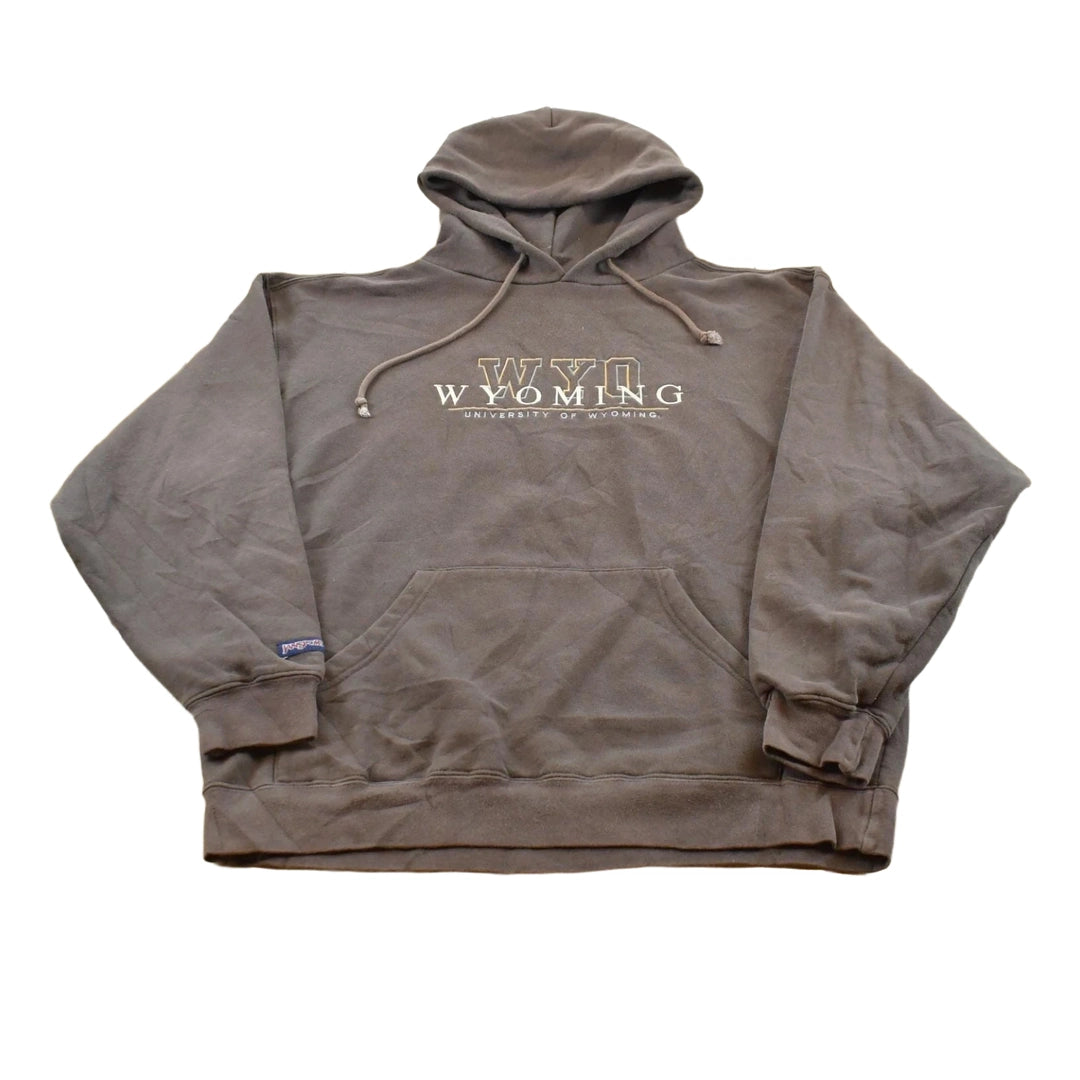 Vintage 1990s Jansport University Of Wyoming Collegiate Cowboys Hoodie Sweatshirt Men's L