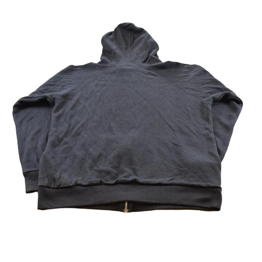 Vintage 1980s McGregor Black Thermal Lined Full Zip Up Raglan Hoodie Sweatshirt Men's L