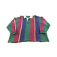 Vintage 1990s Private Club Striped Rugby Long Sleeve Polo Shirt Men's 2XL
