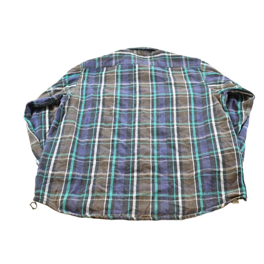 Vintage 2000s Five Brother Plaid Flannel Button Up Shirt Men's XLT
