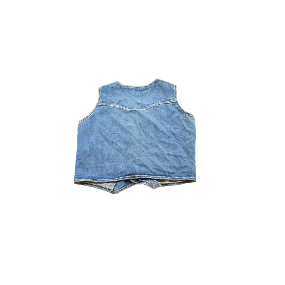 Vintage 1980s Country Denim Western Vest Men's XS