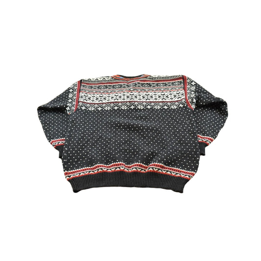 Vintage 1990s Norwear Wool Knit Abstract Pattern Sweater Men's L