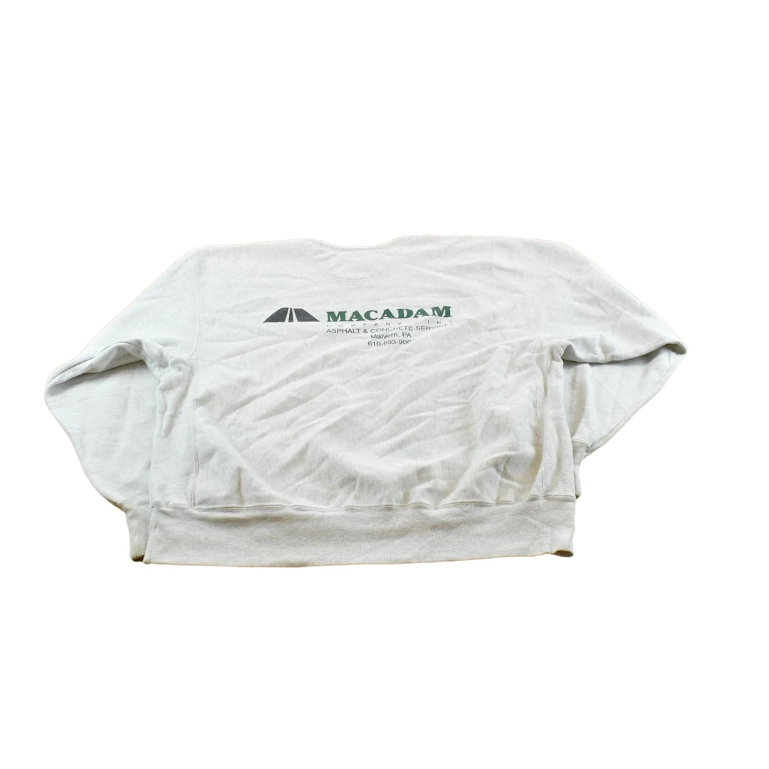 Vintage 2000s Champion Macadam Asphalt Concrete Promotional Souvenir Reverse Weave Sweatshirt Men's XL