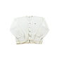 Vintage 1980s Izod Lacoste White Acrylic Knit Cardigan Sweater Men's L