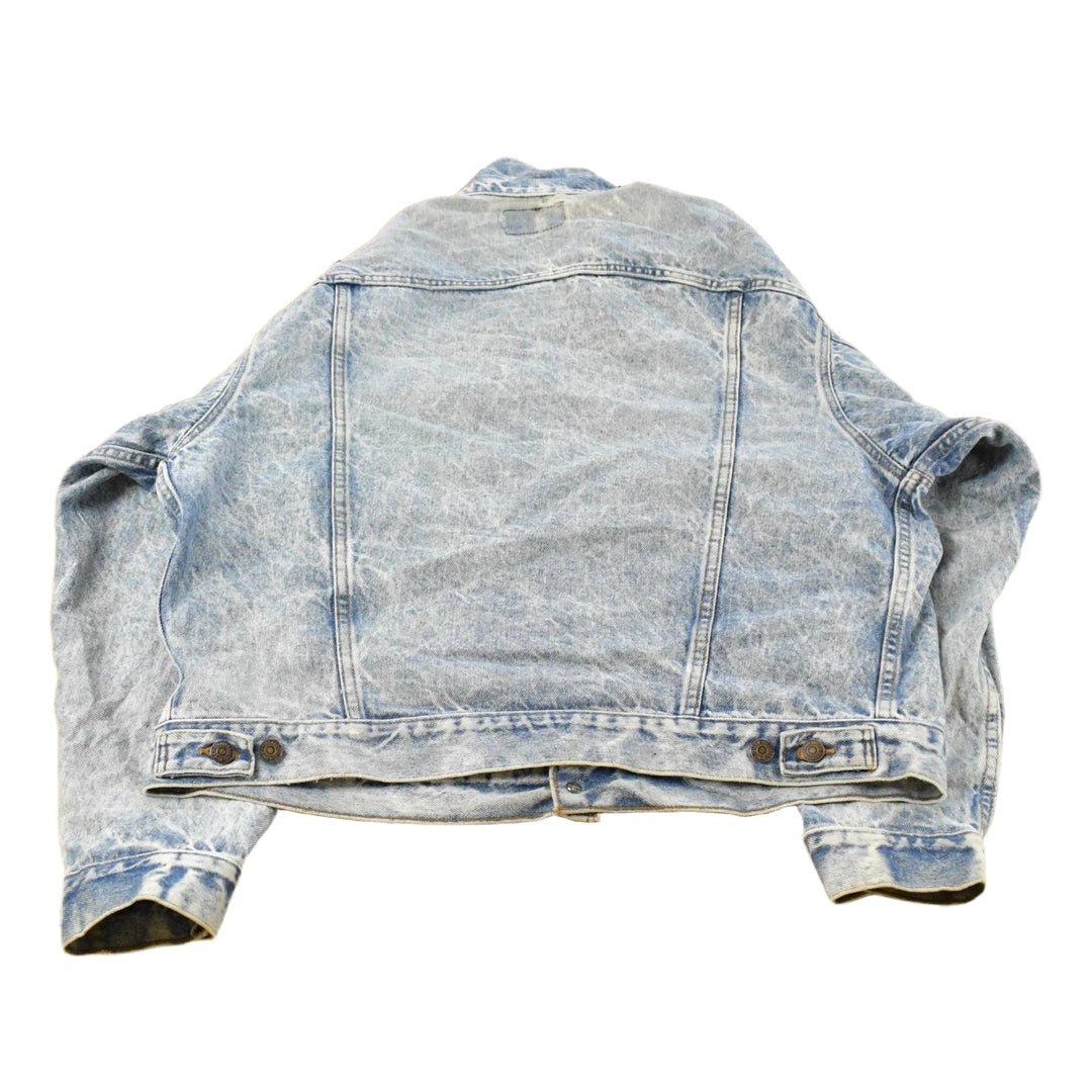Vintage 1980s Levi's Acid Wash Denim Jean Trucker Jacket Men's XL