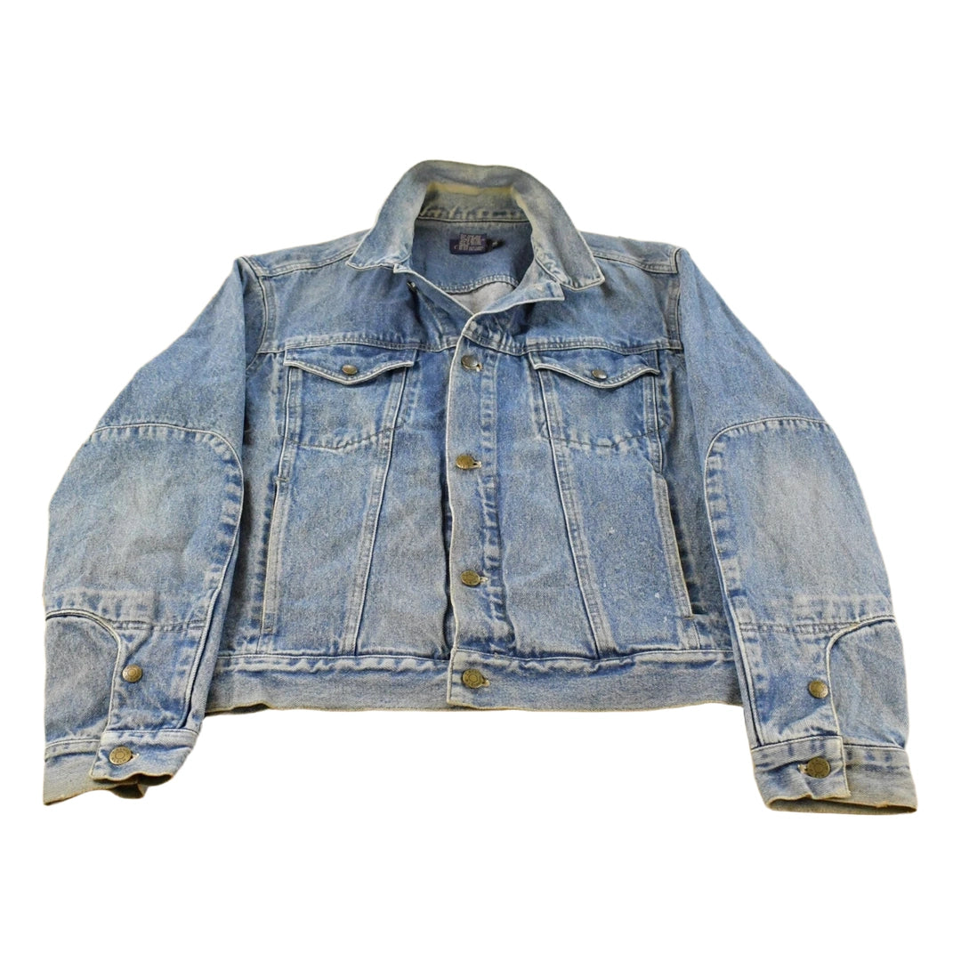 Vintage 1990s Calvin Klein Denim Jean Trucker Jacket Men's L-XL
