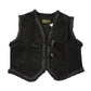 Vintage 1980s Clean Lines Leather Sherpa Lined Vest Jacket Men's Medium