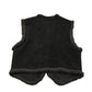 Vintage 1980s Clean Lines Leather Sherpa Lined Vest Jacket Men's Medium