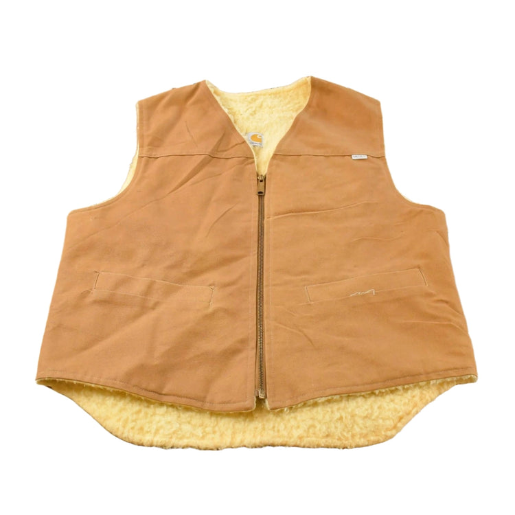 Vintage 1980s Carhartt Sherpa Lined Vest Jacket Mens Large