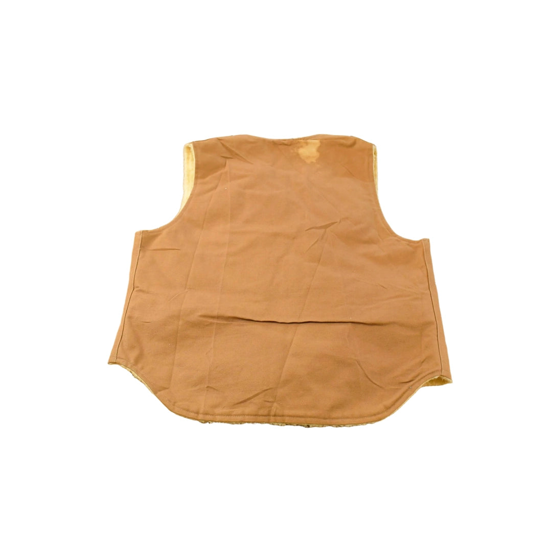 Vintage 1980s Carhartt Sherpa Lined Vest Jacket Mens Large