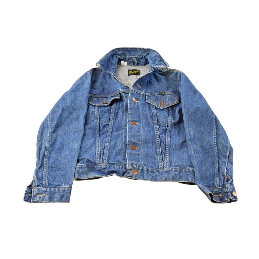 Vintage 1980s Wrangler Western Denim Trucker Jean Jacket Men's XS-S