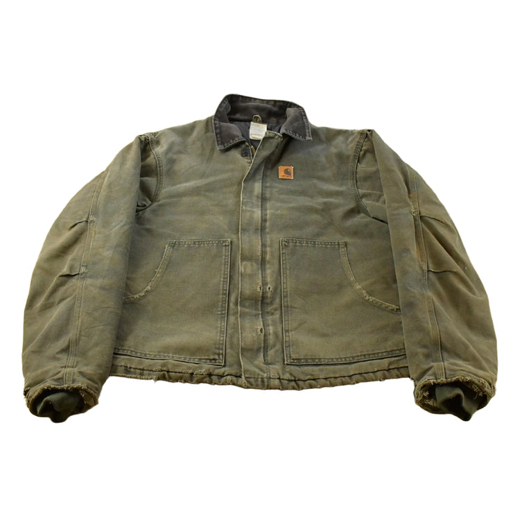 Vintage 1990s Thrashed Carhartt Arctic Quilt Traditional Jacket Men's L Tall