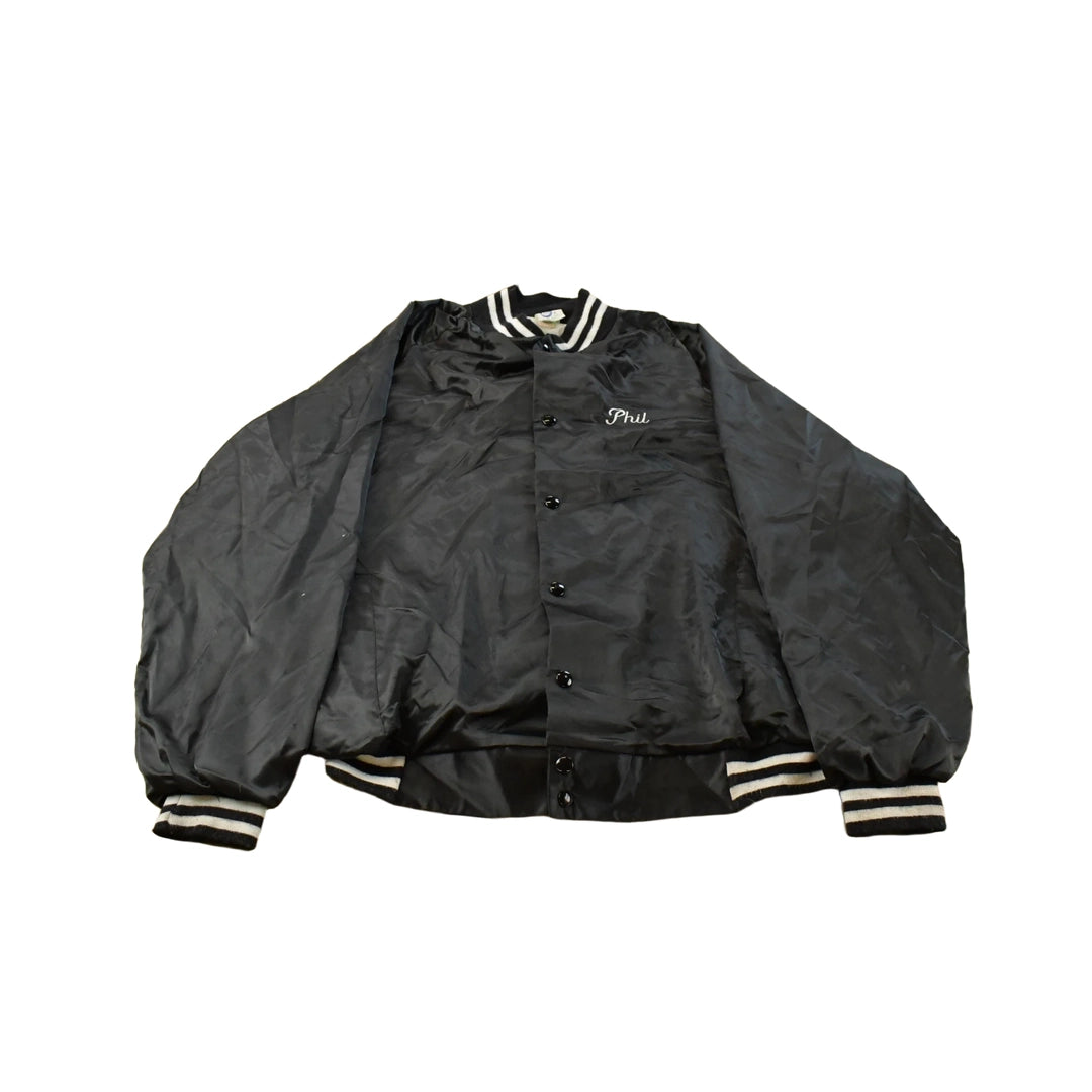 Vintage 1990s Dragon Art Satin Bomber Jacket Men's 2XL