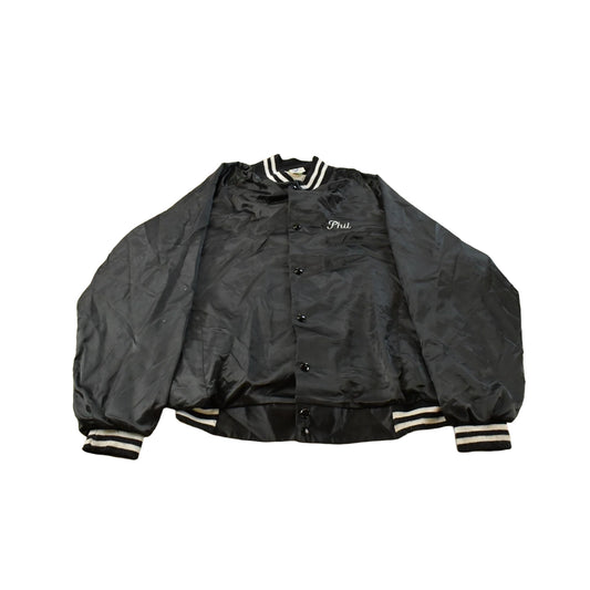 Vintage 1990s Dragon Art Satin Bomber Jacket Men's 2XL