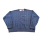 Vintage 1990s Tommy Hilfiger 3D Cotton Cable Knit Crest Logo Crewneck Sweater Men's L