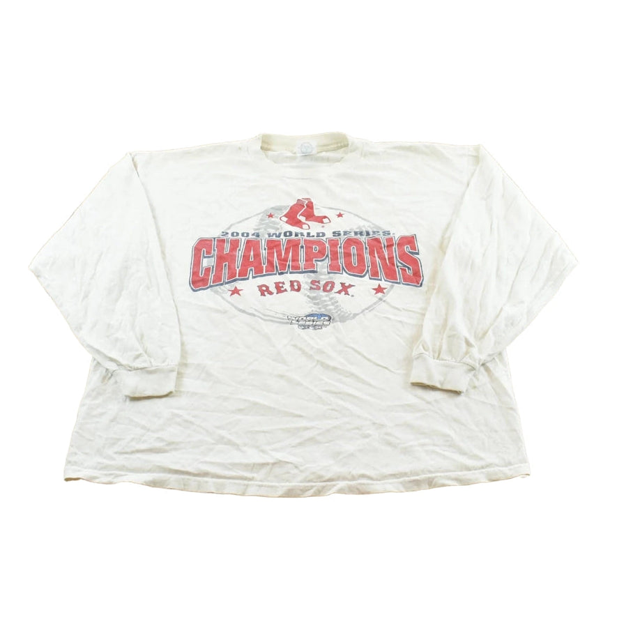Vintage 2004 Boston Red Sox World Series Champions MLB Long Sleeve T-Shirt Men's L