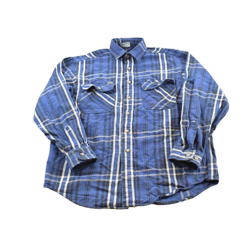 Vintage 2000s Carhartt Plaid Button Up Flannel Shirt Men's L