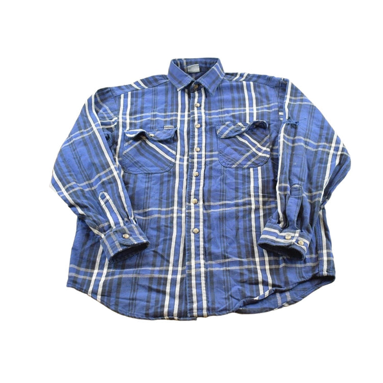 Vintage 2000s Carhartt Plaid Button Up Flannel Shirt Men's L