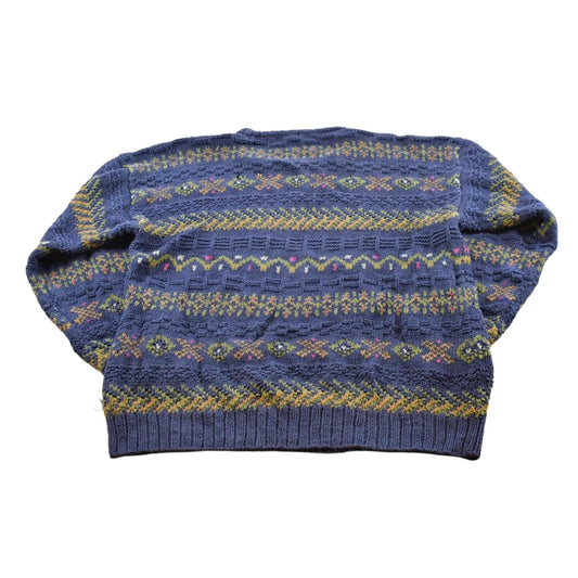 Vintage 1990s LL Bean Striped Knit Sweater Men's L