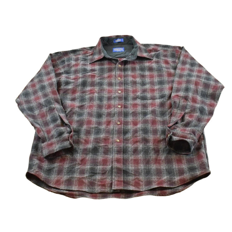 Vintage 2000s Pendleton Lodge Plaid Button Up Shirt Men's XL