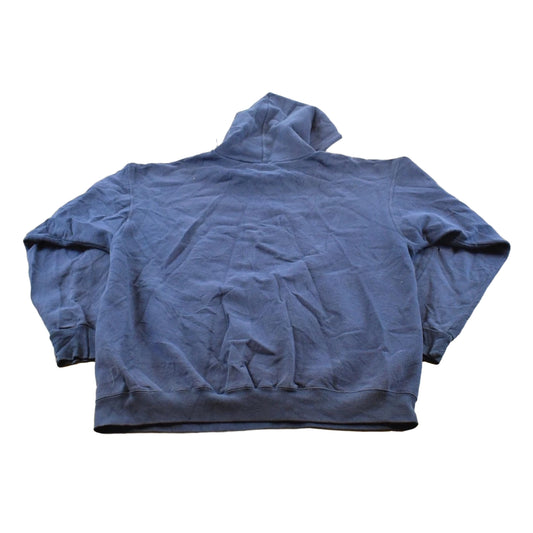 Vintage 1990s Distressed Nike Middle Mini Swoosh Embroidered Center Check Hoodie Sweatshirt Men's L
