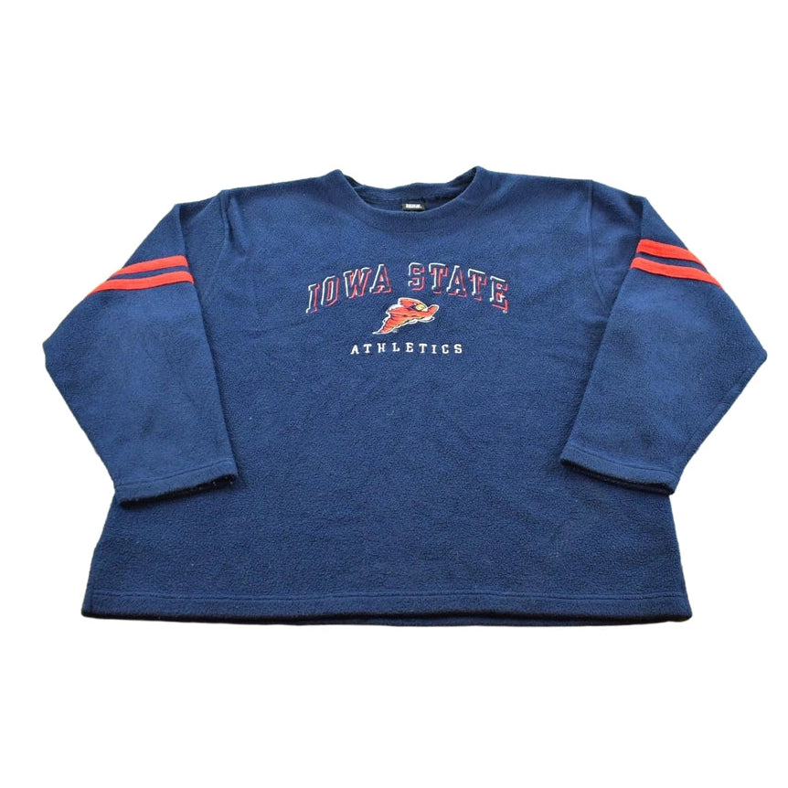 Vintage 1990s Iowa State University Cyclones Embroidered Collegiate Crewneck Fleece Sweatshirt Men's L