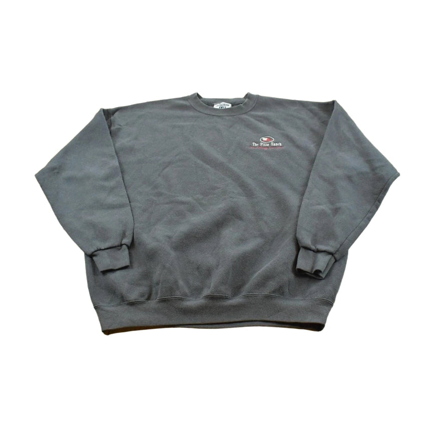 Vintage 1990s Pizza Ranch Embroidered Promotional Souvenir Crewneck Sweatshirt Men's XL