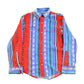 Vintage 1990s Wrangler Western Aztec Striped Pearl Snap Button Up Shirt Men's XS