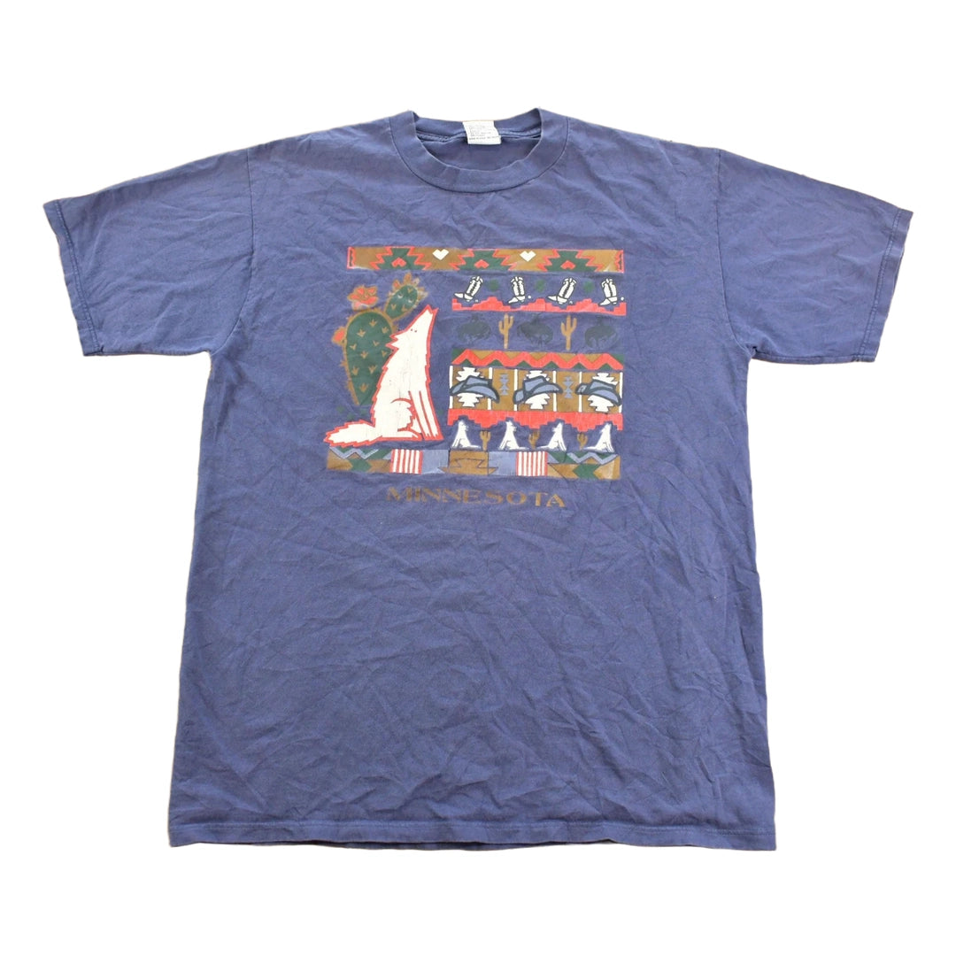 Vintage 1990s Minnesota Southwestern Souvenir Travel Graphic T Shirt Men's M
