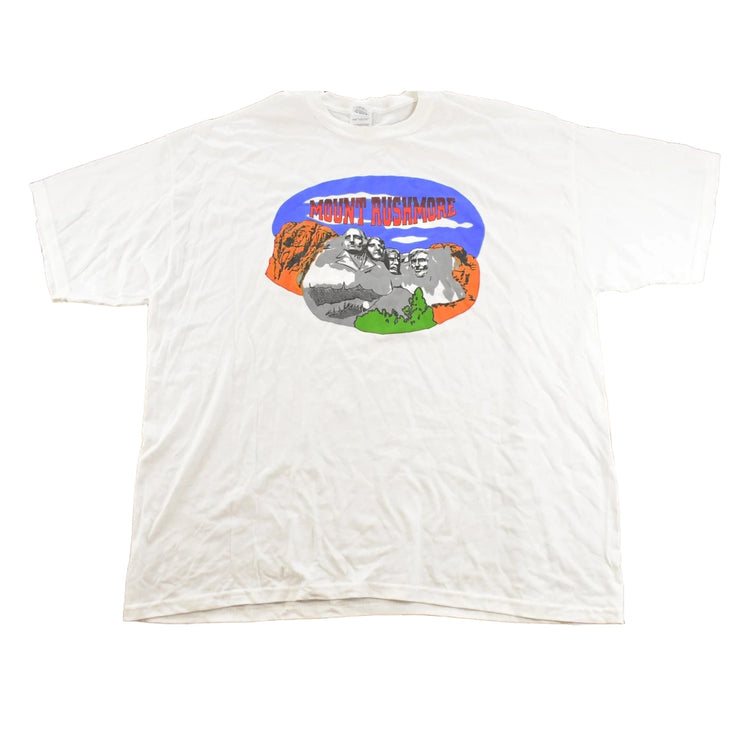 Vintage 2000s Behind Mount Rushmore Double Sided Funny Parody Souvenir T-Shirt Men's XL