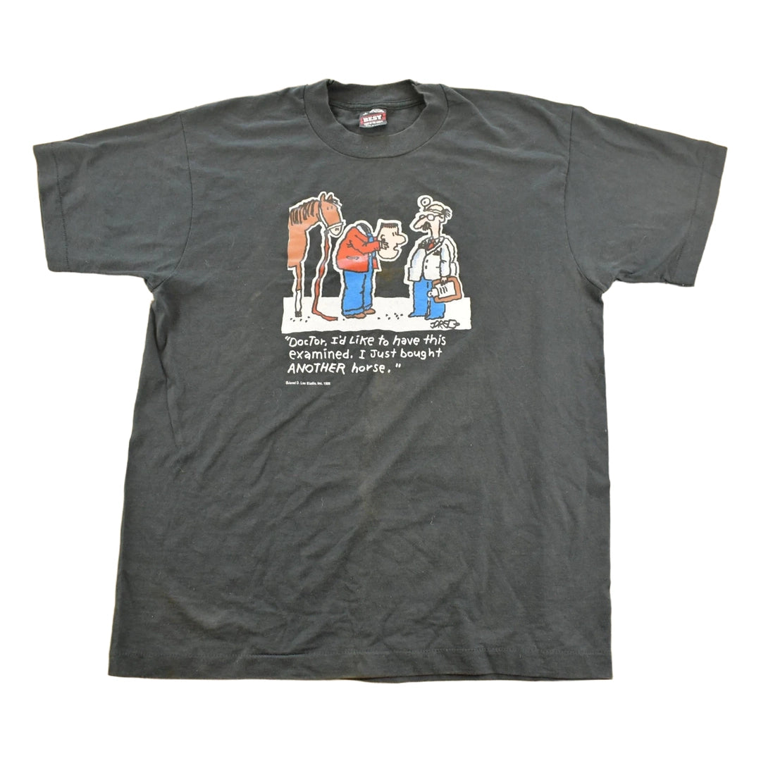 Vintage 1993 Doctor Examination Funny Graphic T-Shirt Men's L