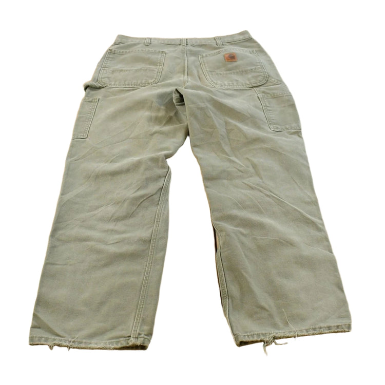 Vintage 2000s Carhartt Distressed Sun Faded Carpenter Pants Men's 31 x 28