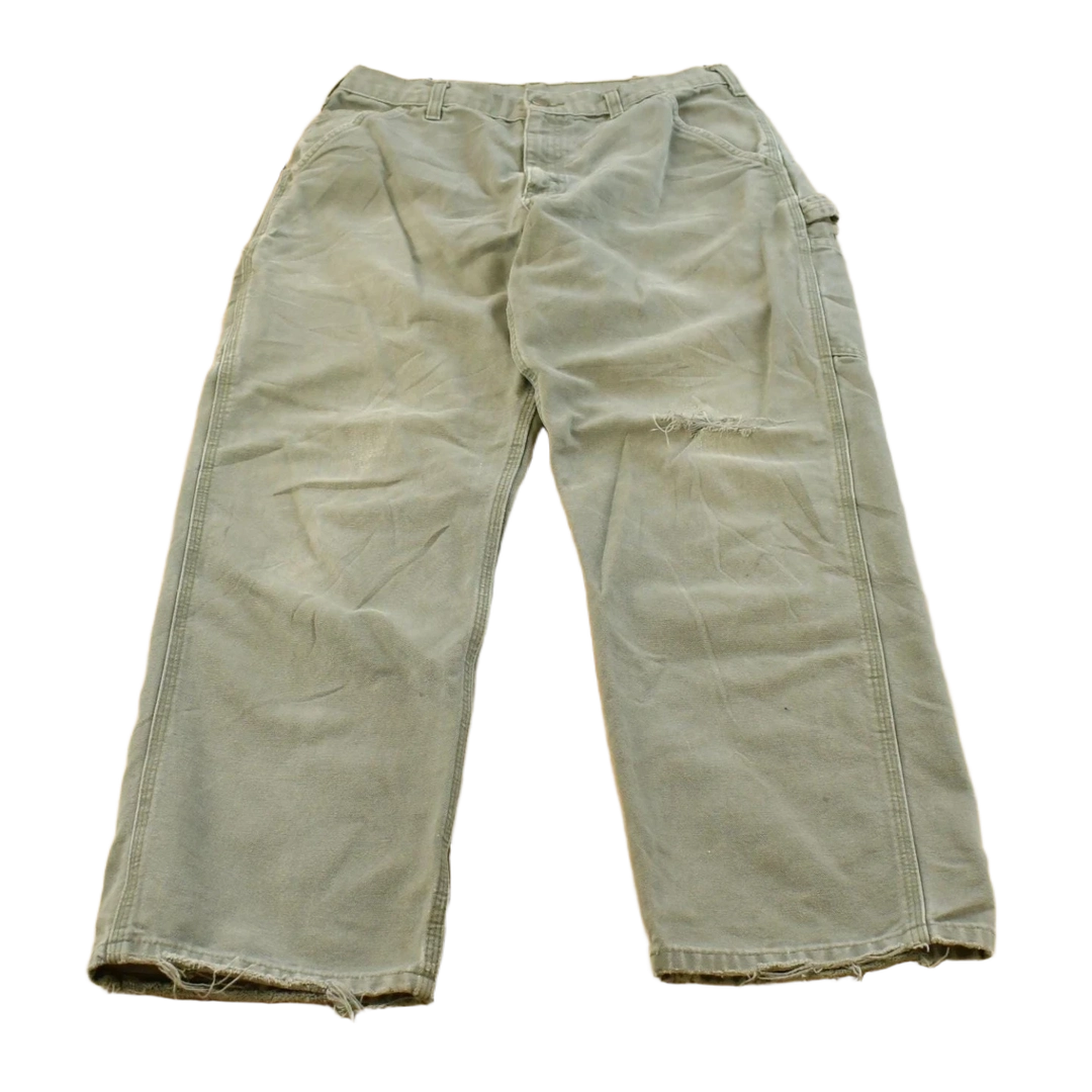 Vintage 2000s Carhartt Distressed Sun Faded Carpenter Pants Men's 31 x 28